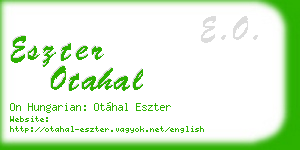 eszter otahal business card